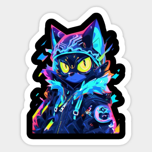 anime cat Sticker by MikeyMeta